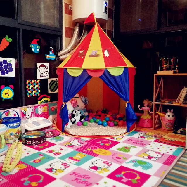 Domek do zabawy dla dzieci - Namiot Jurta Zamek Księżniczki - Wianko - 4