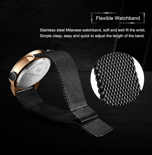 Zegarek męski NAVIFORCE 2021, luksusowy, stalowy pasek, wodoodporny, kwarcowy z datą i cyfrowym wyświetlaczem - Wianko - 9