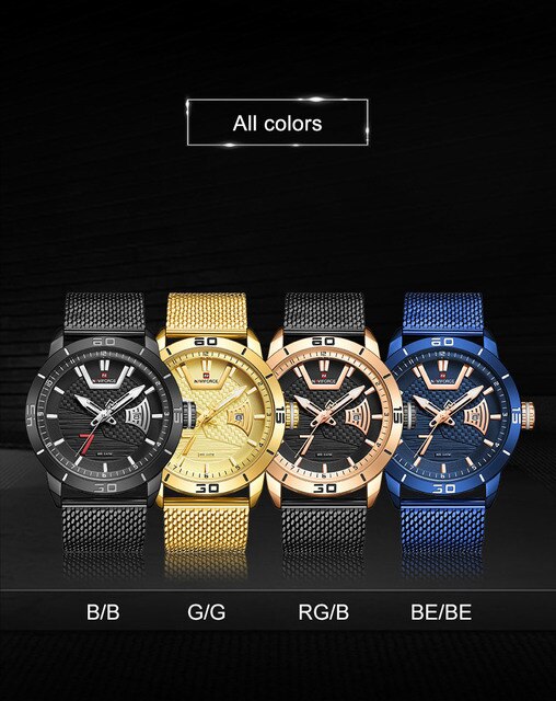 Zegarek męski NAVIFORCE 2021, luksusowy, stalowy pasek, wodoodporny, kwarcowy z datą i cyfrowym wyświetlaczem - Wianko - 10