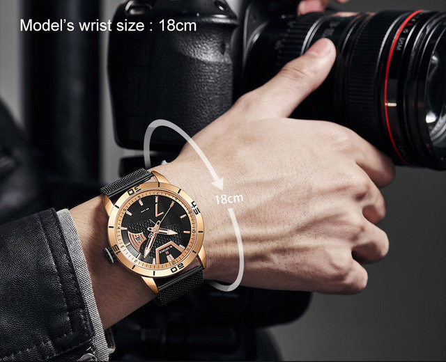 Zegarek męski NAVIFORCE 2021, luksusowy, stalowy pasek, wodoodporny, kwarcowy z datą i cyfrowym wyświetlaczem - Wianko - 3