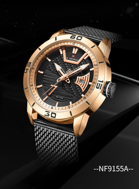 Zegarek męski NAVIFORCE 2021, luksusowy, stalowy pasek, wodoodporny, kwarcowy z datą i cyfrowym wyświetlaczem - Wianko - 1