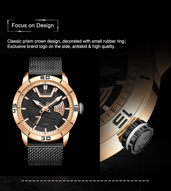 Zegarek męski NAVIFORCE 2021, luksusowy, stalowy pasek, wodoodporny, kwarcowy z datą i cyfrowym wyświetlaczem - Wianko - 8