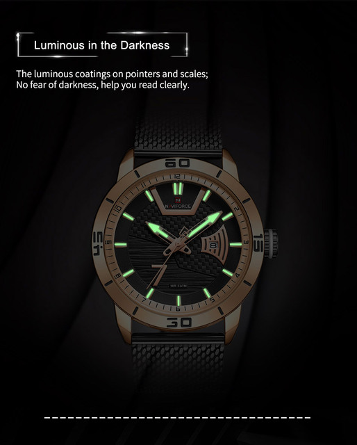 Zegarek męski NAVIFORCE 2021, luksusowy, stalowy pasek, wodoodporny, kwarcowy z datą i cyfrowym wyświetlaczem - Wianko - 6