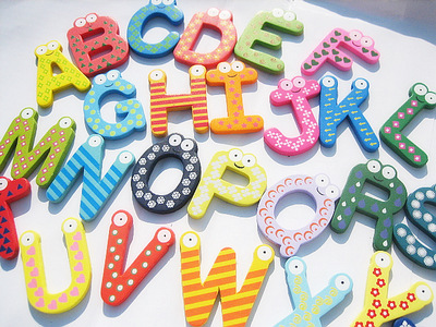 Zestaw 26 angielskich liter magnesów na lodówkę, 5.8cm, drewniane, nietoksyczne, pamiątkowe, śliczne magnetki zabawki dla dzieci - Wianko - 7