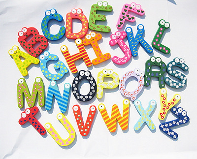 Zestaw 26 angielskich liter magnesów na lodówkę, 5.8cm, drewniane, nietoksyczne, pamiątkowe, śliczne magnetki zabawki dla dzieci - Wianko - 8