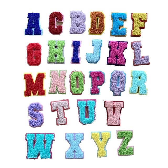 Nowe 3D kolorowe litery Chenille A-Z - Łatki haftowane zestaw - Wianko - 4