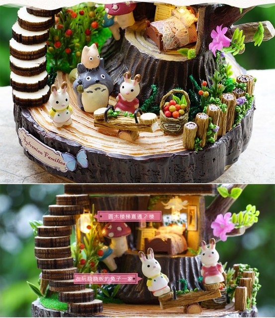 DIY mały dom w magicznym lesie - ręczny model budynku rękodzieło, kreatywny prezent dla dziecka - Wianko - 1