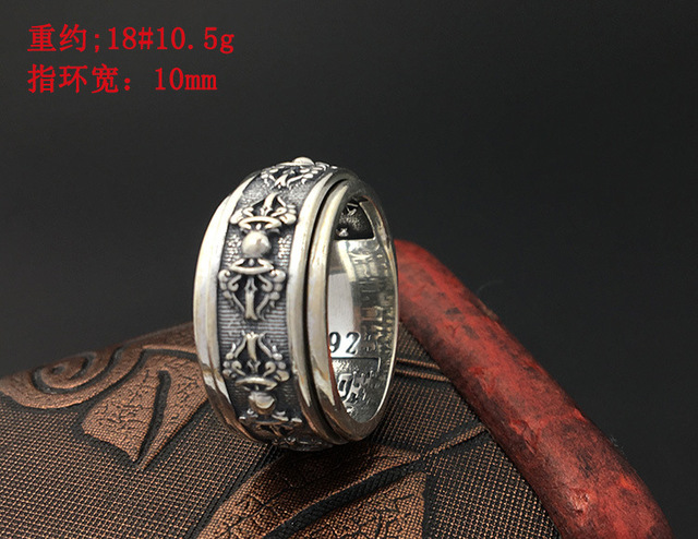 Srebrny pierścień męski King Kong ręcznie wykonany z tajskiego srebra - Wianko - 2