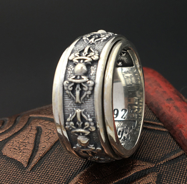 Srebrny pierścień męski King Kong ręcznie wykonany z tajskiego srebra - Wianko - 3