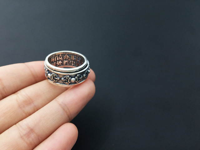 Srebrny pierścień męski King Kong ręcznie wykonany z tajskiego srebra - Wianko - 6