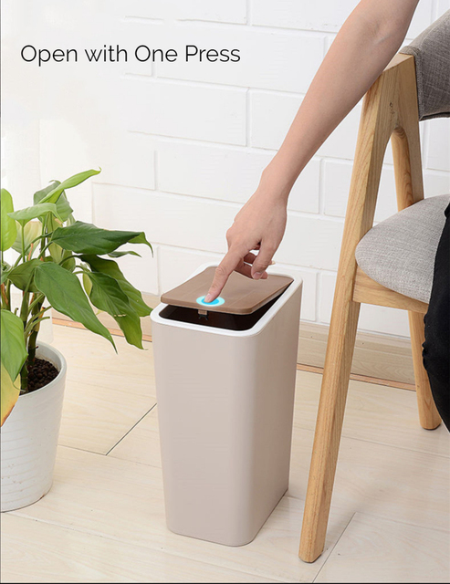 Kosz na śmieci automatyczny do organizacji kuchni i łazienki oraz recyklingu, pojemnik na odpadki - Wianko - 1