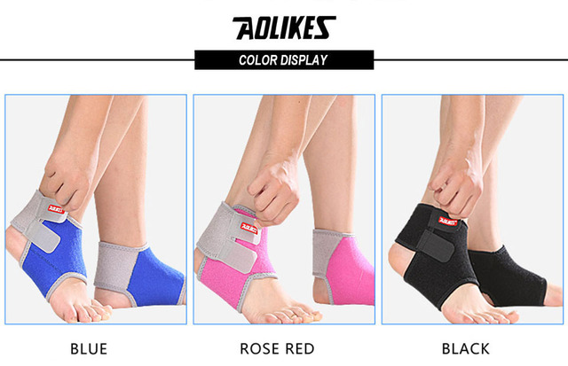 AOLIKES - Para kompresyjnych ochraniaczy na kostki dla dzieci do koszykówki, piłki nożnej i biegania, oddychające z wbudowanym podparciem - Wianko - 5