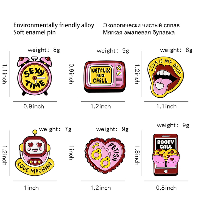 Broszka Pin z emaliowaną dziewczynką - model usta, kreatywna biżuteria dla miłośników - Wianko - 1