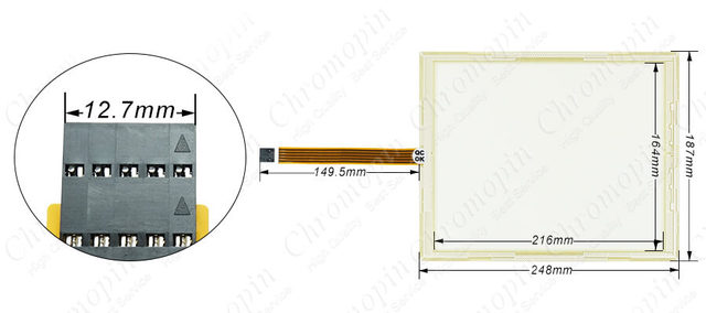 Dotykowy Digitizer do panelu zasilania B&R PP481 4PP481.1043-75 4PP481-1043.75 4PP481-1043-75 z klawiaturą - Wianko - 1