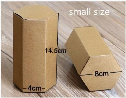 20 sztuk pudełek na papier pakowy żywności i herbatę - regularne Hexagon, 4cm, małe i duże rozmiary - DIY Craft opakowanie - Wianko - 1