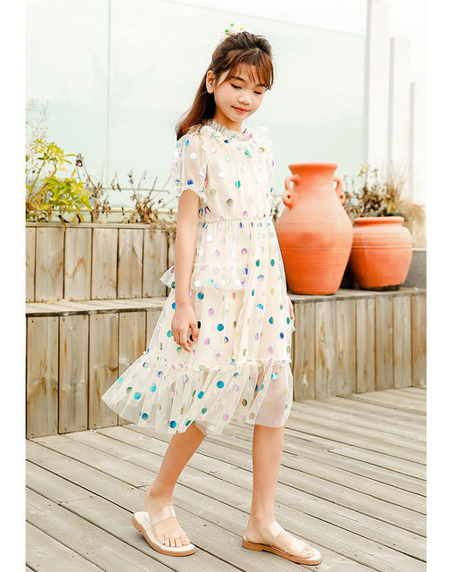 Sukienka dziecięca Mesh księżniczka dla dziewczynki lato 2021, rozmiary 3-12 lat - Wianko - 3