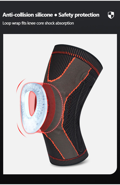 Silikonowe ochraniacze na kolana do siatkówki, biegania i piłki nożnej - ochrona dla rzepki - Wianko - 8