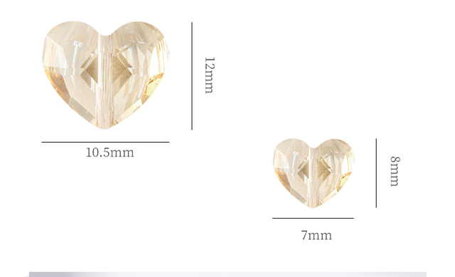 DIY biżuteria serca z koralików szklanych K9 - wybierz swój kształt i błyszcz! - Wianko - 6