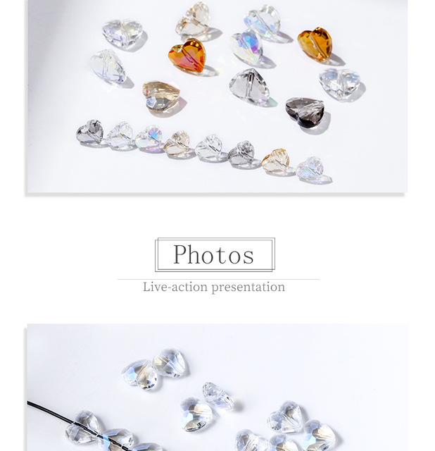 DIY biżuteria serca z koralików szklanych K9 - wybierz swój kształt i błyszcz! - Wianko - 7