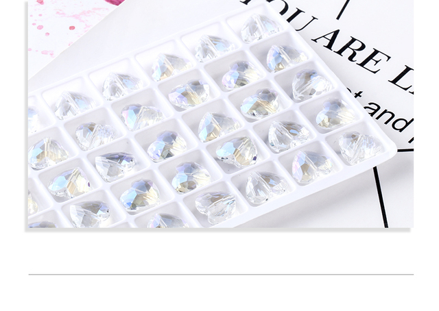 DIY biżuteria serca z koralików szklanych K9 - wybierz swój kształt i błyszcz! - Wianko - 10