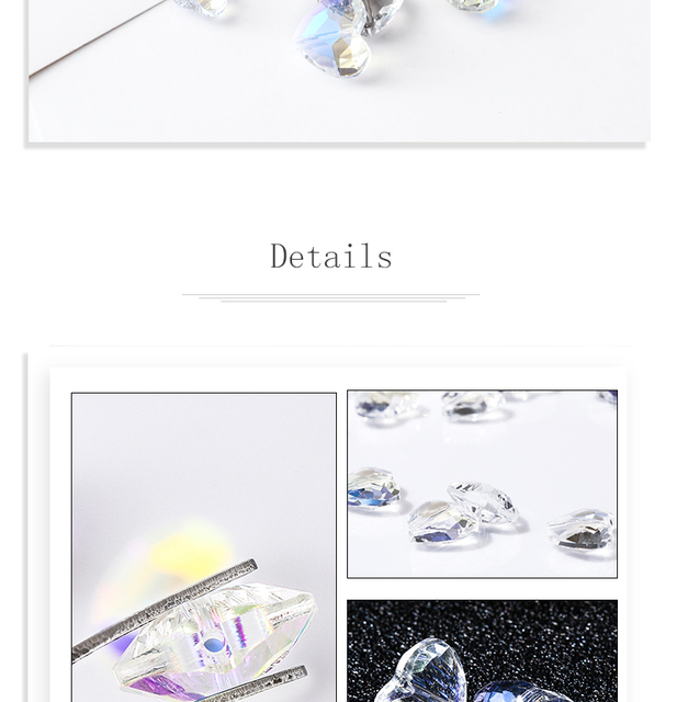 DIY biżuteria serca z koralików szklanych K9 - wybierz swój kształt i błyszcz! - Wianko - 2