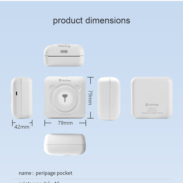Mini drukarka termiczna Peripage z Bluetooth do etykiet i zdjęć - Wianko - 27