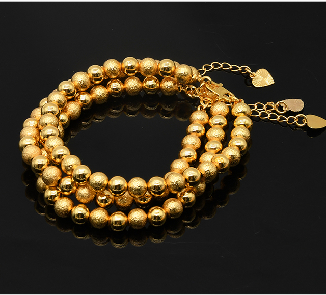 Moda XUHUANG - Koralikowe bransoletki miedziane z wysokiej jakości, złotym łańcuszkiem - Luksusowa biżuteria ślubna dla nowożeńców - Wianko - 8