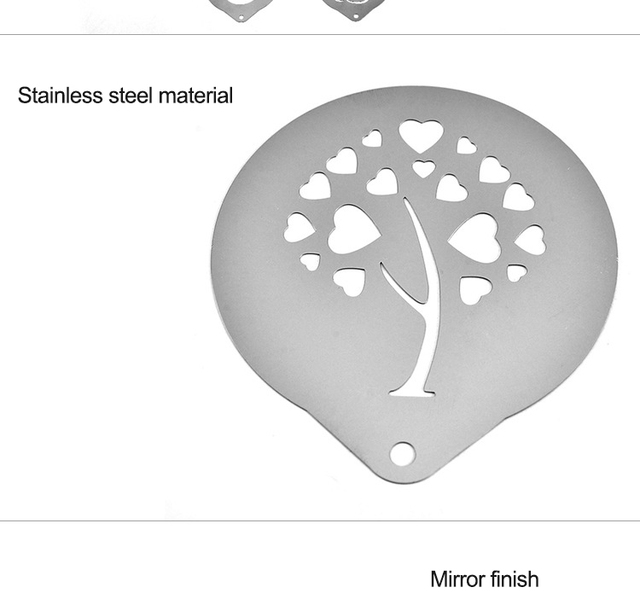 Fantazyjne szablony do ozdabiania kawy - wzory pianki, spray i ciasto, modele do drukowania na kawie - Wianko - 15