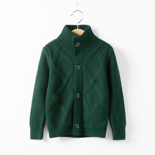 Rozpinany sweter kurtka dla chłopców - wiosenny/jesienny, żakardowy z dekoltem w kształcie litery V, dla dzieci w wieku 2-10 lat - Wianko - 24