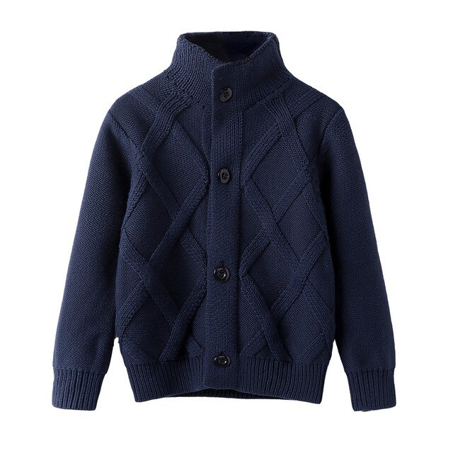 Rozpinany sweter kurtka dla chłopców - wiosenny/jesienny, żakardowy z dekoltem w kształcie litery V, dla dzieci w wieku 2-10 lat - Wianko - 20