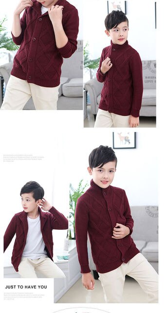 Rozpinany sweter kurtka dla chłopców - wiosenny/jesienny, żakardowy z dekoltem w kształcie litery V, dla dzieci w wieku 2-10 lat - Wianko - 27