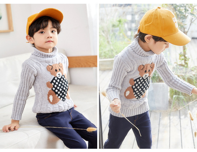 Rozpinany sweter kurtka dla chłopców - wiosenny/jesienny, żakardowy z dekoltem w kształcie litery V, dla dzieci w wieku 2-10 lat - Wianko - 63