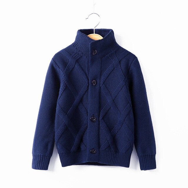 Rozpinany sweter kurtka dla chłopców - wiosenny/jesienny, żakardowy z dekoltem w kształcie litery V, dla dzieci w wieku 2-10 lat - Wianko - 23