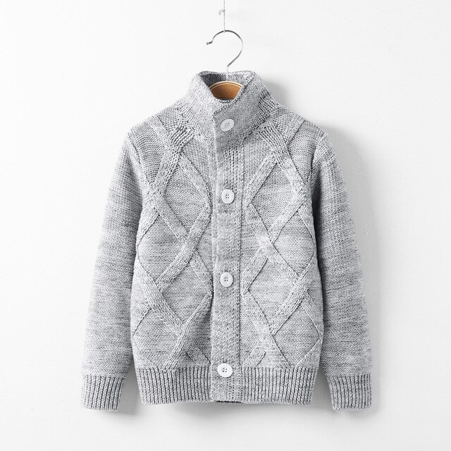 Rozpinany sweter kurtka dla chłopców - wiosenny/jesienny, żakardowy z dekoltem w kształcie litery V, dla dzieci w wieku 2-10 lat - Wianko - 21