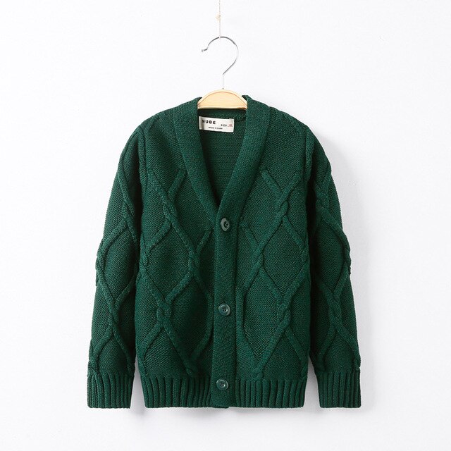 Rozpinany sweter kurtka dla chłopców - wiosenny/jesienny, żakardowy z dekoltem w kształcie litery V, dla dzieci w wieku 2-10 lat - Wianko - 5