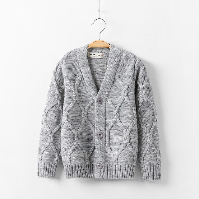 Rozpinany sweter kurtka dla chłopców - wiosenny/jesienny, żakardowy z dekoltem w kształcie litery V, dla dzieci w wieku 2-10 lat - Wianko - 6