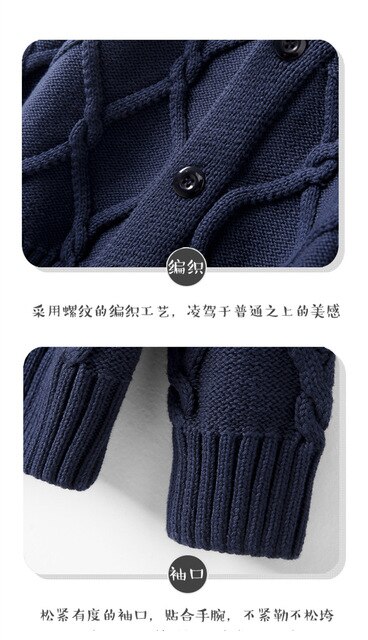 Rozpinany sweter kurtka dla chłopców - wiosenny/jesienny, żakardowy z dekoltem w kształcie litery V, dla dzieci w wieku 2-10 lat - Wianko - 18