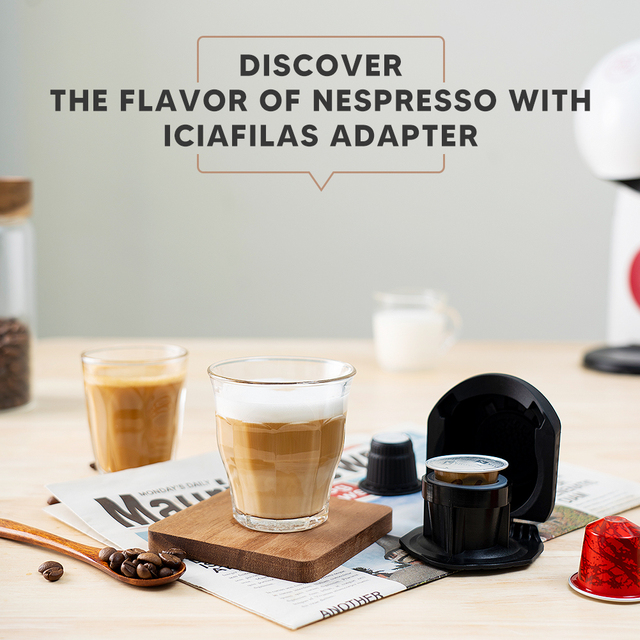 Adapter Icafilas do ekspresów Nescafe Dolce Gusto Genio s i Nespresso - uchwyt wielokrotnego użytku dla kapsułki Piccolo XS - Wianko - 1