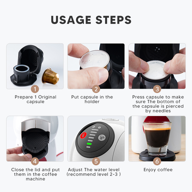 Adapter Icafilas do ekspresów Nescafe Dolce Gusto Genio s i Nespresso - uchwyt wielokrotnego użytku dla kapsułki Piccolo XS - Wianko - 14