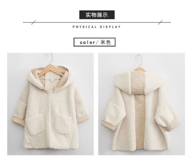Wełniany płaszcz zimowy dla dziewczynek - ciepła odzież dziecięca, długi płaszcz w koreańskim stylu, jednokolorowy - Wianko - 14