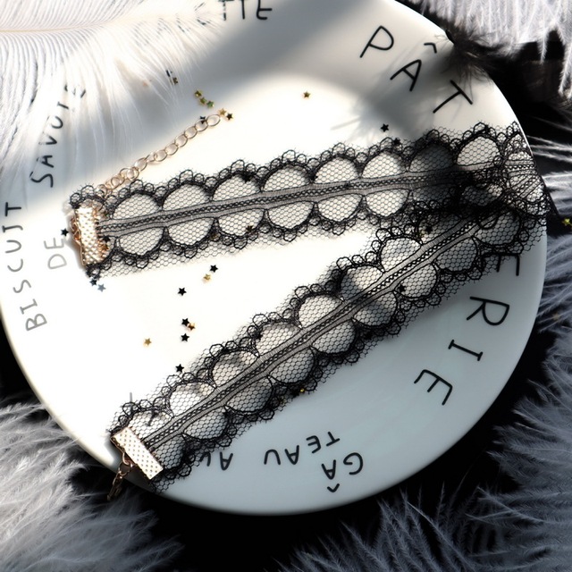 Gothic koronkowy choker naszyjnik dla kobiet w stylu vintage - biżuteria modna i seksowna - Wianko - 4