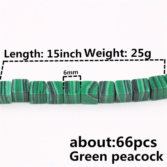 Luźne koraliki zielonego malachitu o kształcie okrągło-owalnym do biżuterii DIY - 15 cali - Wianko - 7