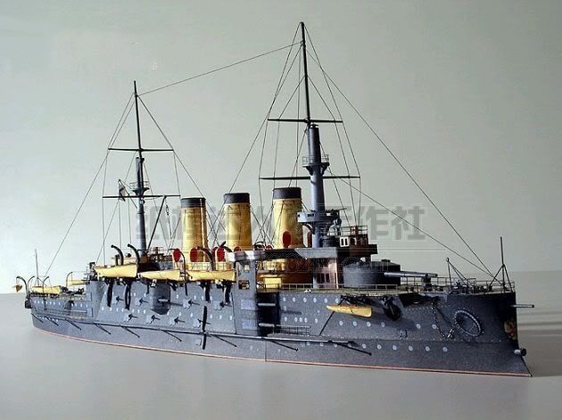 Model papierowego okrętu wojennego Car Rosja Navy Oslabya w skali 1:250 - rękodzieło zabawkowe - Wianko - 1
