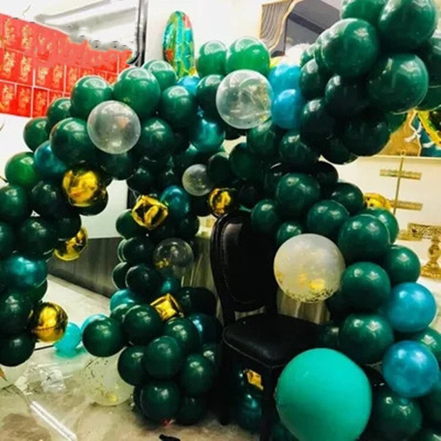 30 Ciemnozielonych balonów lateksowych 5/10 cala - dekoracje urodzinowe, ślubne dla dorosłych - Wianko - 2
