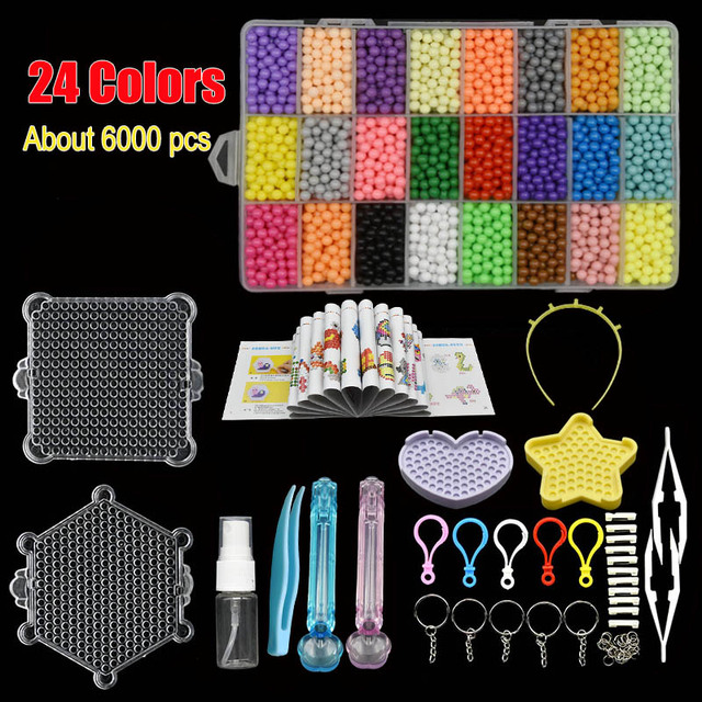 Koraliki Pegboard - 36 kolorów, lepkie, bezpieczne, układanki, zabawki edukacyjne, DIY, magiczny koralik - Wianko - 3
