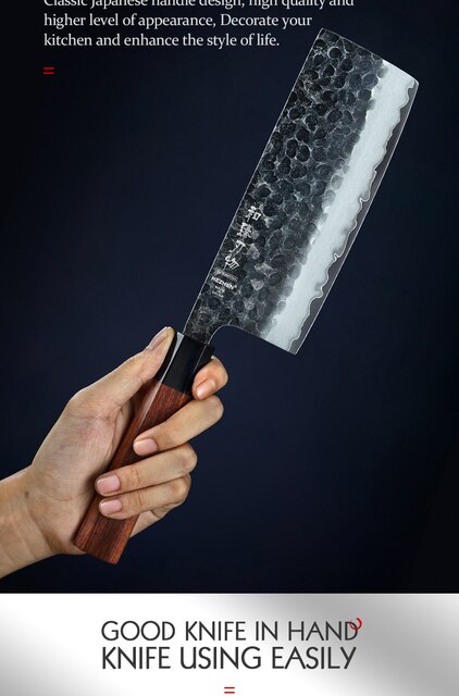 Nóż kuchenny Nakiri 6.8 cala HEZHEN, trzy warstwy kompozytowej stali nierdzewnej, ostre ostrze - Wianko - 13