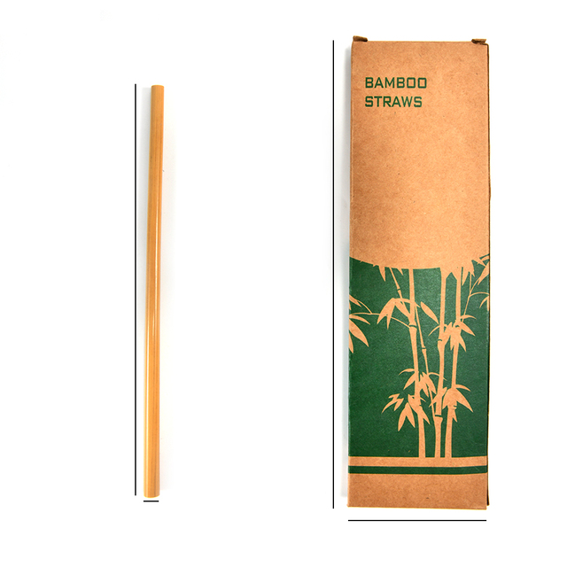 Zestaw 10 słomek bambusowych z etui i szczotką do czyszczenia, wielokrotnego użytku, ekologiczne - Wianko - 11