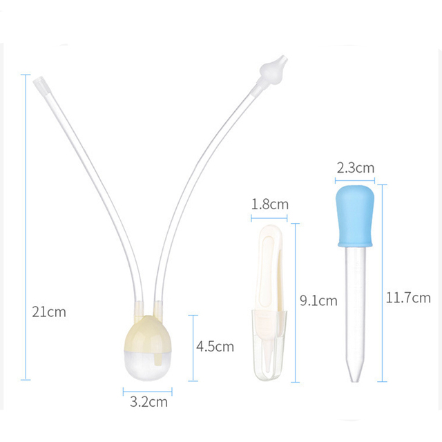 Zestaw medyczny do nosa dla noworodka - bezpieczny czyścik zasysający próżniowo, zakraplacz i akcesoria do pielęgnacji dziecka - Wianko - 5