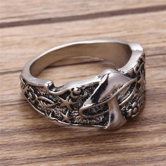 Ręcznie rzeźbione pierścienie CAOSHI - antyczne punkowe pierścionki deklaracji dla kobiet/mężczyzn i małych chłopców - Wianko - 29