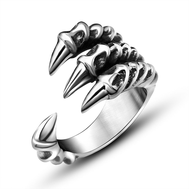 Ręcznie rzeźbione pierścienie CAOSHI - antyczne punkowe pierścionki deklaracji dla kobiet/mężczyzn i małych chłopców - Wianko - 17
